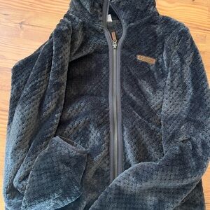 Columbia Charcoal Textured Fleece Jacket
